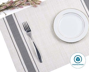 Woven Vinyl Placemats Set of 4 - Mats for dining table